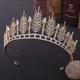 Prinzessinnen-Brautdiadem aus Legierung mit Strasssteinen und Blattdesign