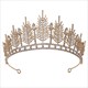 Prinzessinnen-Brautdiadem aus Legierung mit Strasssteinen und Blattdesign