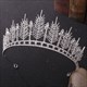 Prinzessinnen-Brautdiadem aus Legierung mit Strasssteinen und Blattdesign
