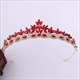 Glittery Crystal Alloy Leaf Princess Crown Wedding Tiaras