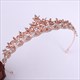 Glittery Crystal Alloy Leaf Princess Crown Wedding Tiaras