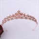 Glittery Crystal Alloy Leaf Princess Crown Wedding Tiaras