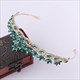 Glittery Crystal Alloy Leaf Princess Crown Wedding Tiaras