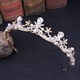 Prinzessinnen-Hochzeitsdiadem aus Legierung mit Kristall, Blumen und Perlen