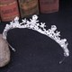 Prinzessinnen-Hochzeitsdiadem aus Legierung mit Kristall, Blumen und Perlen