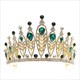Barockes Prinzessinnendiadem Brautdiadem aus Legierung mit Strasssteinen und Blattdesign