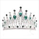 Barockes Prinzessinnendiadem Brautdiadem aus Legierung mit Strasssteinen und Blattdesign