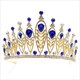 Barockes Prinzessinnendiadem Brautdiadem aus Legierung mit Strasssteinen und Blattdesign