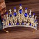 Barockes Prinzessinnendiadem Brautdiadem aus Legierung mit Strasssteinen und Blattdesign