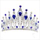 Barockes Prinzessinnendiadem Brautdiadem aus Legierung mit Strasssteinen und Blattdesign