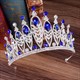 Barockes Prinzessinnendiadem Brautdiadem aus Legierung mit Strasssteinen und Blattdesign