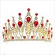 Barockes Prinzessinnendiadem Brautdiadem aus Legierung mit Strasssteinen und Blattdesign