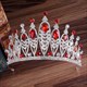 Barockes Prinzessinnendiadem Brautdiadem aus Legierung mit Strasssteinen und Blattdesign