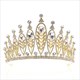 Barockes Prinzessinnendiadem Brautdiadem aus Legierung mit Strasssteinen und Blattdesign