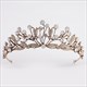 Vintage Prinzessinnendiadem Brautdiadem aus Legierung mit Blattdesign und Strasssteinen
