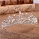 Vintage Prinzessinnendiadem Brautdiadem aus Legierung mit Blattdesign und Strasssteinen