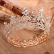 Classic Alloy Baroque Crystal Beaded Bridal Tiara In Round