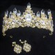 Baroque Crystal Point Princess Crown Bridal Tiara