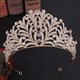 Alloy Leaf Rhinestones Princess Crown Bridal Tiara