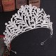 Alloy Leaf Rhinestones Princess Crown Bridal Tiara