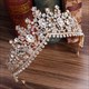 Vintage Legierung Strass Prinzessin Krone Braut Tiara