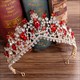 Vintage Legierung Strass Prinzessin Krone Braut Tiara