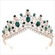 Vintage Legierung Strass Prinzessin Krone Braut Tiara