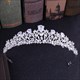 Zircon Alloy Floral Bridal Tiaras Princess Crown