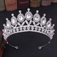 Baroque Crystal Bridal Tiara With Rhinestone Accents