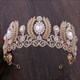 Baroque Leaf Crystal Bridal Tiara With Rhinestone Accents