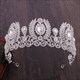Baroque Leaf Crystal Bridal Tiara With Rhinestone Accents