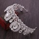 Baroque Leaf Crystal Bridal Tiara With Rhinestone Accents