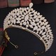 Kristall Legierung Blatt Brautdiadem