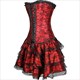 3 Piece Lace Overlay Strapless Layered Basque Shaper Corset