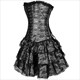 3 Piece Lace Overlay Strapless Layered Basque Shaper Corset