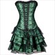 3 Piece Lace Overlay Strapless Layered Basque Shaper Corset