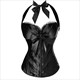 Halter Pleated Body Shaper Corset With Bow