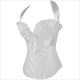 Halter Pleated Body Shaper Corset With Bow