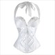 Halter Pleated Body Shaper Corset With Bow