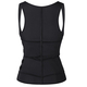 Latex Double Waistband Zipper Front Vest Shaper Corset