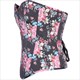 Denim Printed Steel Boned Court Shaper Corset Bustier