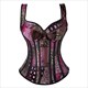 Jacquard Embroidery V-Neck Shaper Corset With Straps