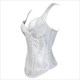 Jacquard Embroidery V-Neck Shaper Corset With Straps