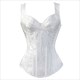Jacquard Embroidery V-Neck Shaper Corset With Straps