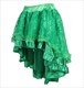 Irregular Flocked High Low Corset Skirt With Zipper