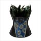 Strapless Peacock Feathers Shaper Corset