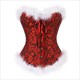 Jacquard Shaper Corset With Feathers