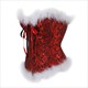 Jacquard Shaper Corset With Feathers