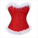 Jacquard Shaper Corset With Feathers