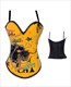 Animal Print Pattern Embellished Court Shaper Corset